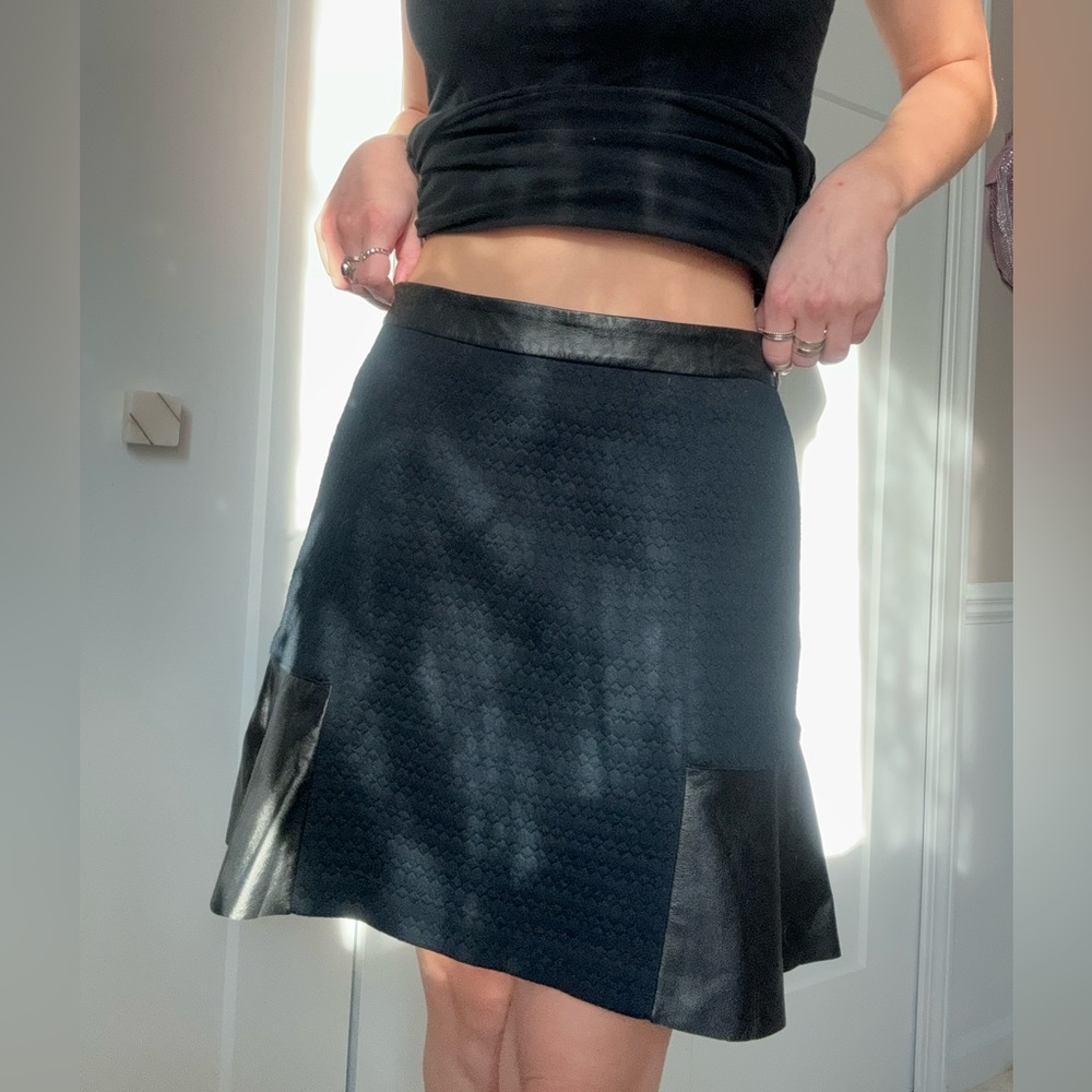 Club Monaco Mini Skirt Faux Leather